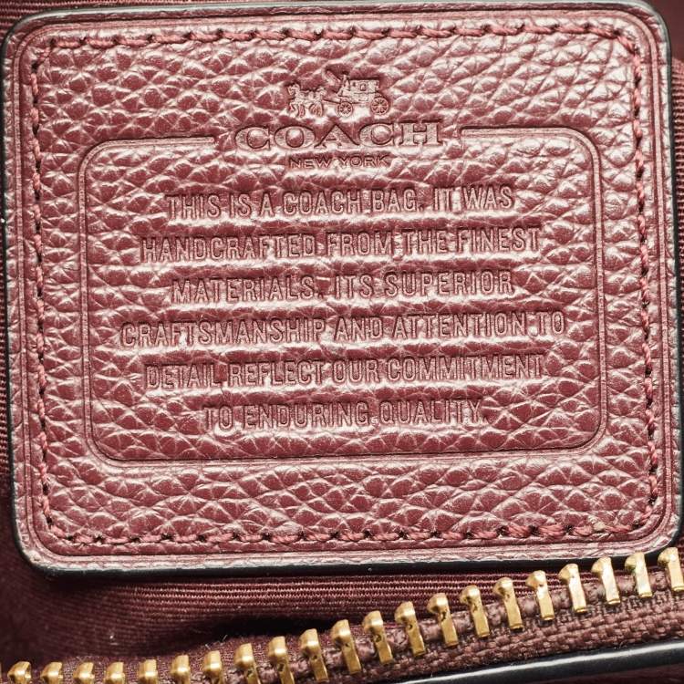 Pre Owned Coach Plum Grained Leather Harley Hobo