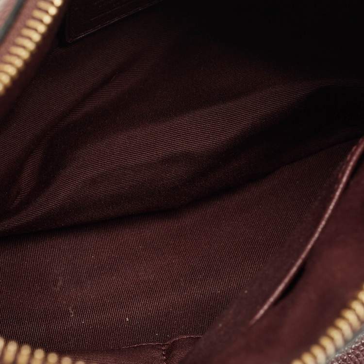 Pre Owned Coach Plum Grained Leather Harley Hobo