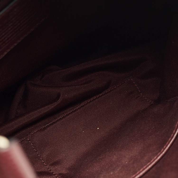 Pre Owned Coach Plum Grained Leather Harley Hobo