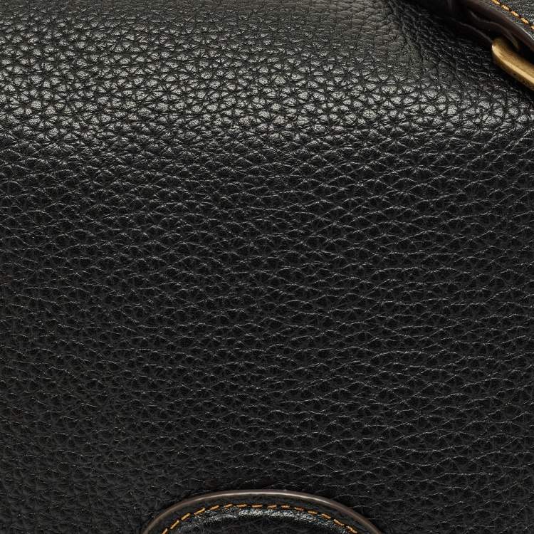 Pre Owned Coach Black Grained Leather May Shoulder Bag