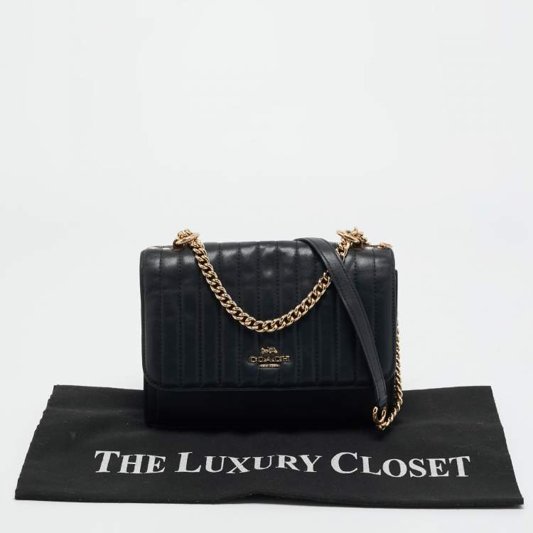 Pre Owned Coach Black Quilted Leather Klare Crossbody Bag
