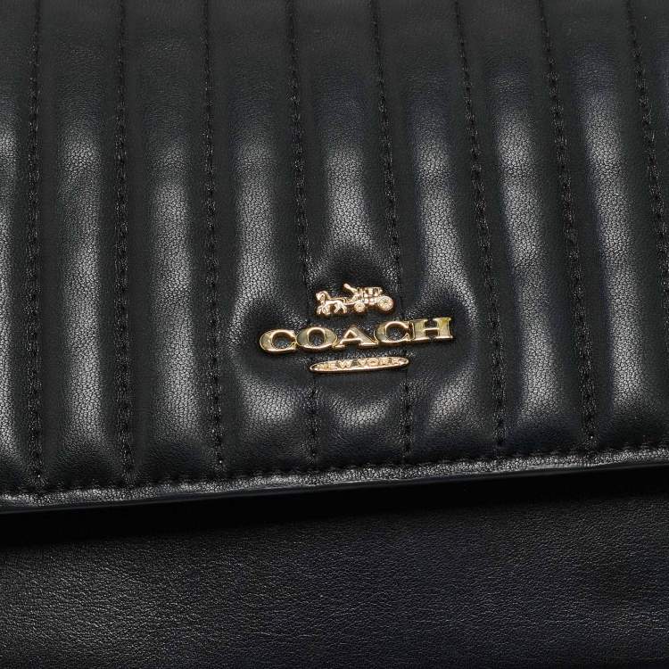 Pre Owned Coach Black Quilted Leather Klare Crossbody Bag