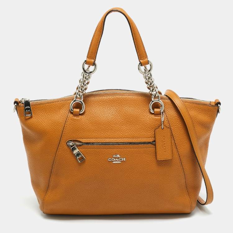 Pre Owned Coach Tan Leather Prairie Satchel