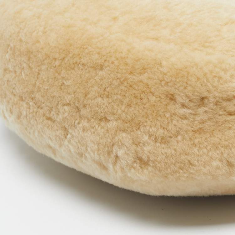 Pre Owned Coach Beige Leather and Shearling Fur Mira Shoulder Bag