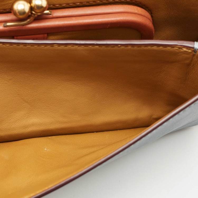 Pre Owned Coach Blue Leather Dinky Crossbody Bag