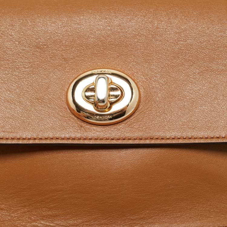 Pre Owned Coach Brown Leather Bowery Crossbody Bag
