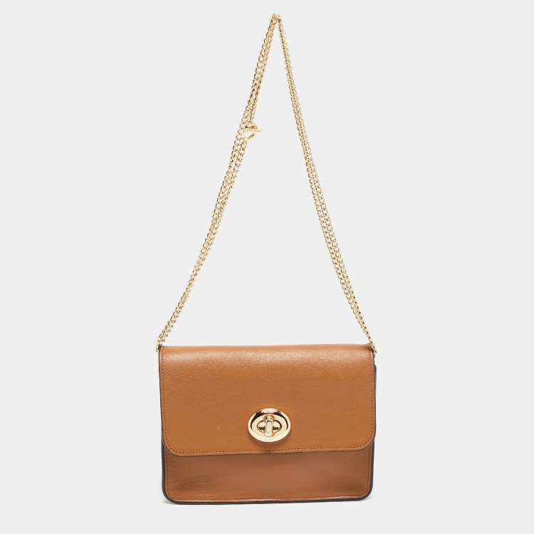 Pre Owned Coach Brown Leather Bowery Crossbody Bag