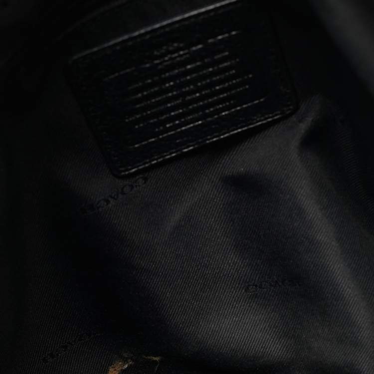 Pre Owned Coach Black Leather Edie 31 Shoulder Bag