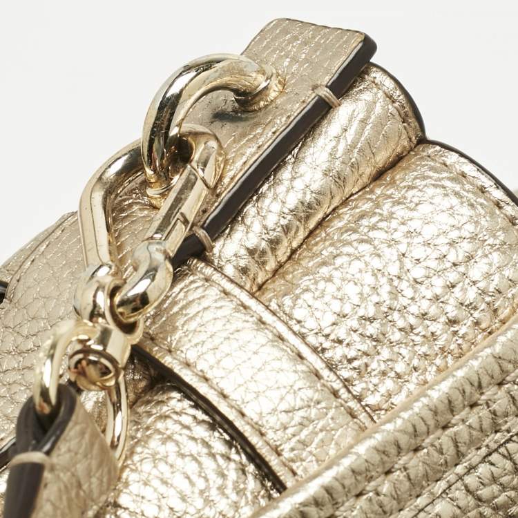 Pre Owned Coach Gold Leather Swagger 20 Crossbody Bag
