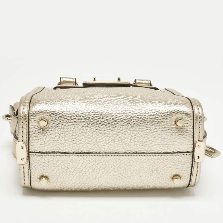 Pre Owned Coach Gold Leather Swagger 20 Crossbody Bag