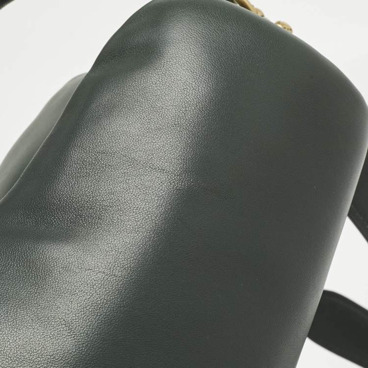 Pre Owned Coach Dark Green Leather Tabby Pillow 26 Shoulder Bag