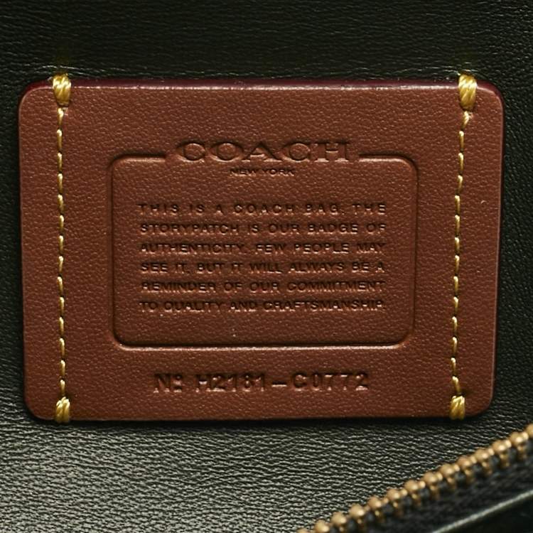 Pre Owned Coach Dark Green Leather Tabby Pillow 26 Shoulder Bag