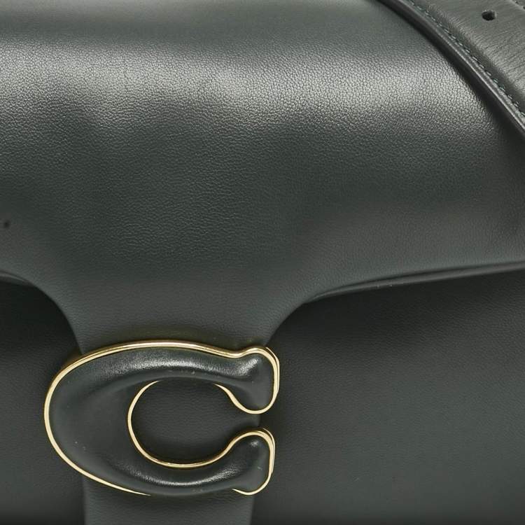 Pre Owned Coach Dark Green Leather Tabby Pillow 26 Shoulder Bag