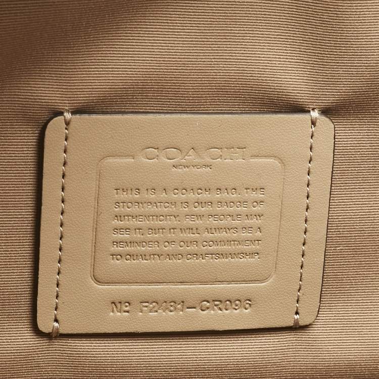 Pre Owned Coach Ivory Leather Nina Tote