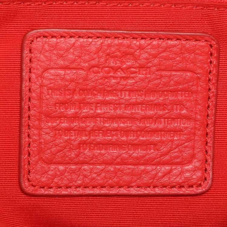 Pre Owned Coach Red Leather Kelsey Tote