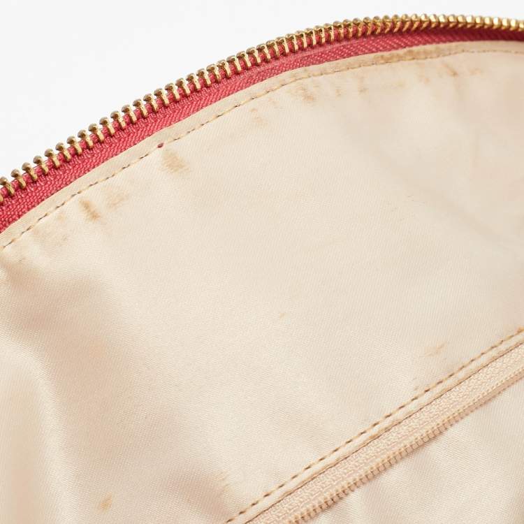 Pre Owned Coach Red Leather Madison Lindsey Satchel