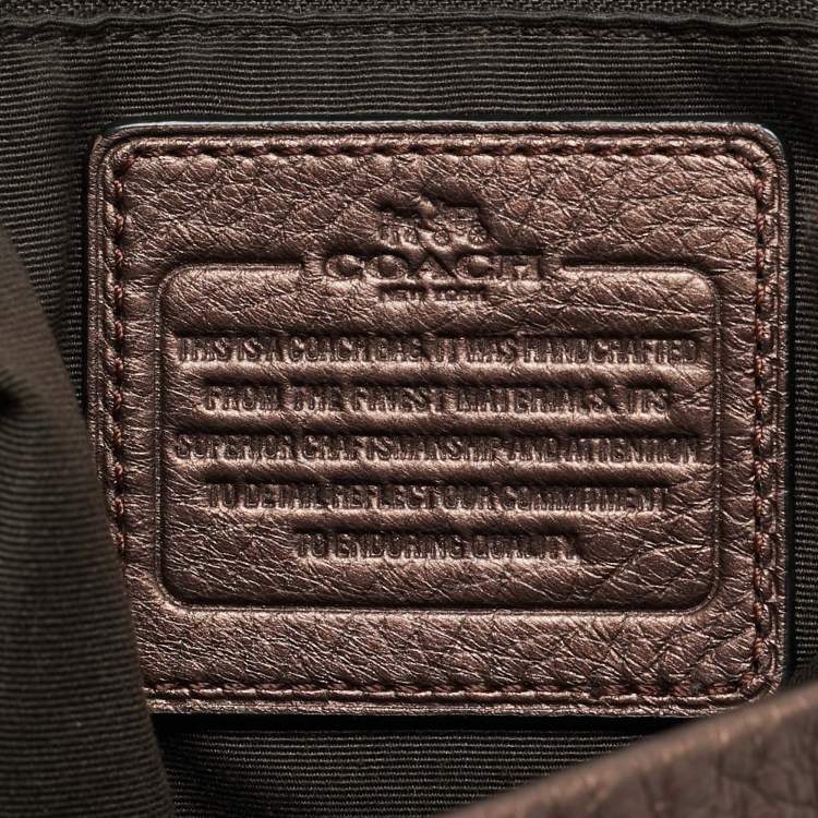 Pre Owned Coach Copper Brown Leather Phoebe Madison Shoulder Bag