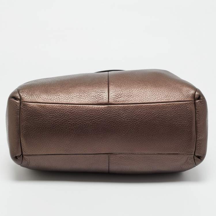 Pre Owned Coach Copper Brown Leather Phoebe Madison Shoulder Bag