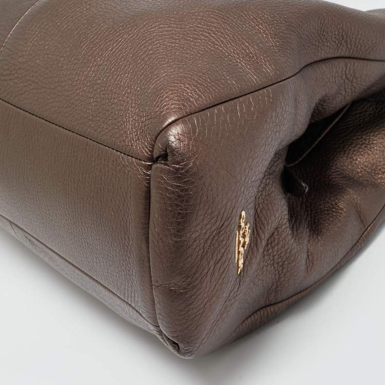 Pre Owned Coach Copper Brown Leather Phoebe Madison Shoulder Bag