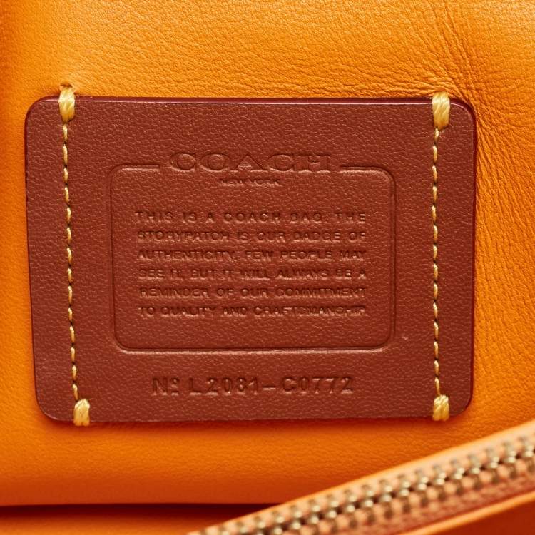 Pre Owned Coach Orange Leather Pillow Tabby 26 Shoulder Bag