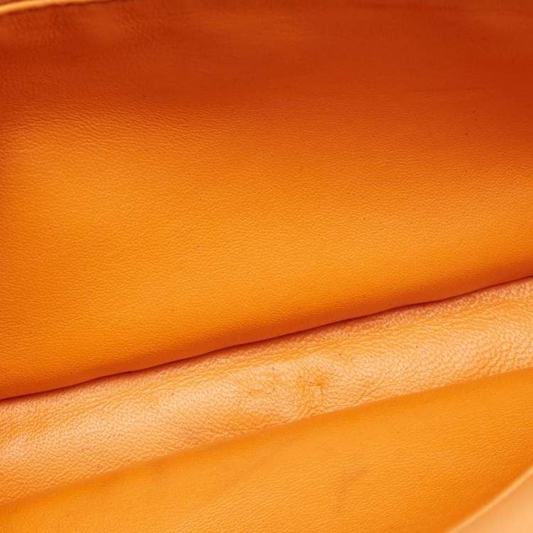 Pre Owned Coach Orange Leather Pillow Tabby 26 Shoulder Bag