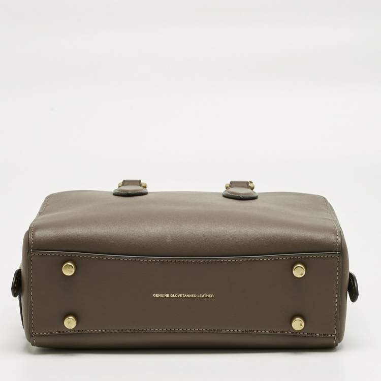 Pre Owned Coach Dark Beige Leather Bowery Satchel