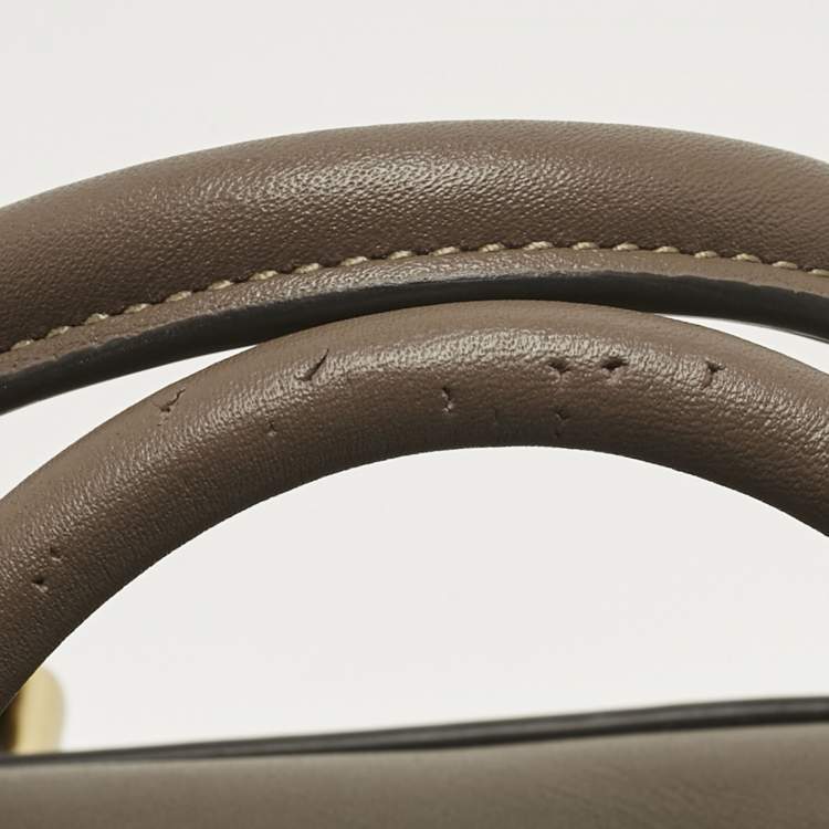 Pre Owned Coach Dark Beige Leather Bowery Satchel