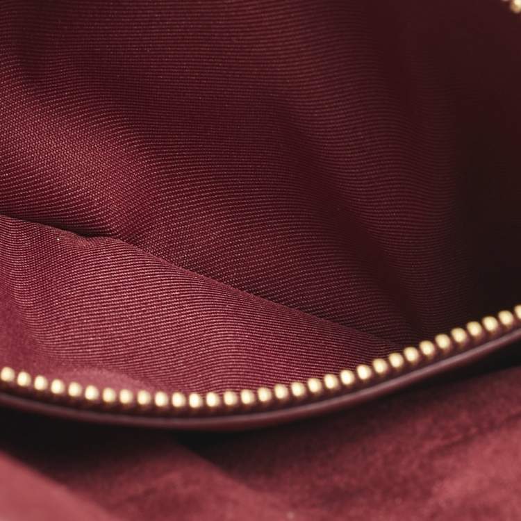 Pre Owned Coach Brown/Beige Signature Coated Canvas and Leather Marlow Clutch Bag