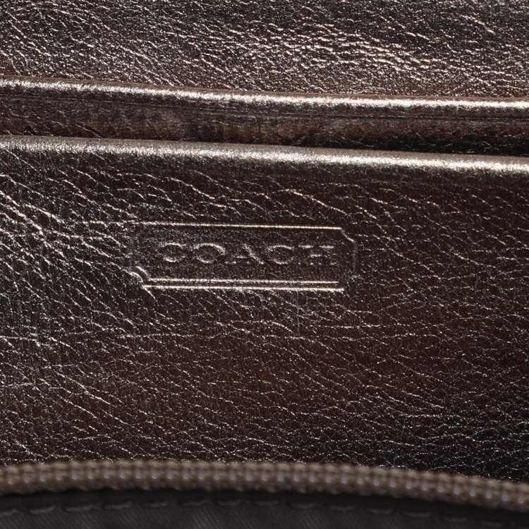 مملوكة مسبقًا محفظة كوتش جلد أسود بسحّاب محيط