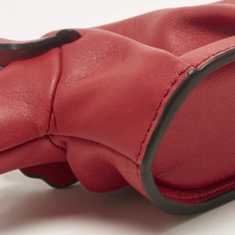 Pre Owned Coach Red/Orange Leather Tricky Triceratops Dinosaur Coin Purse