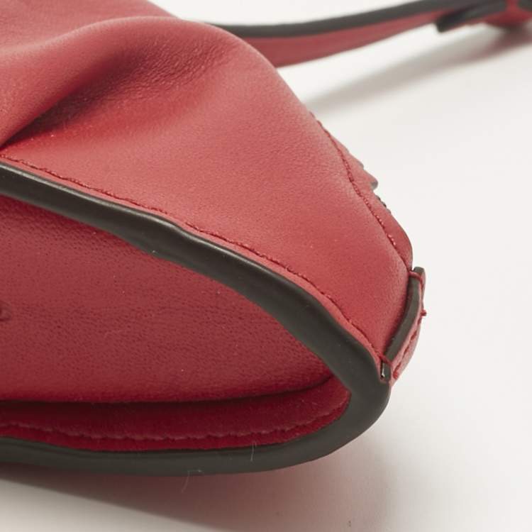 Pre Owned Coach Red/Orange Leather Tricky Triceratops Dinosaur Coin Purse