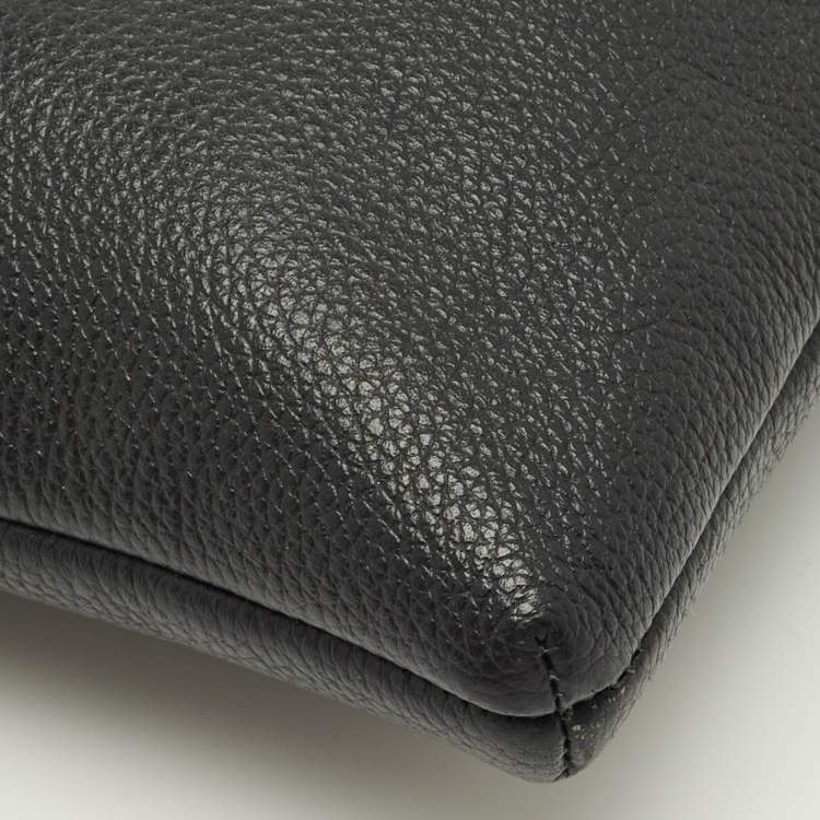 Pre Owned Coach Black Leather Journal Crossbody Bag