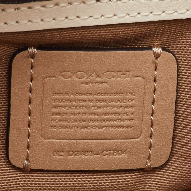 مملوكة مسبقًا Coach White Leather Mini Nina Tote