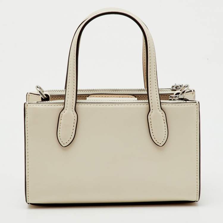 مملوكة مسبقًا Coach White Leather Mini Nina Tote