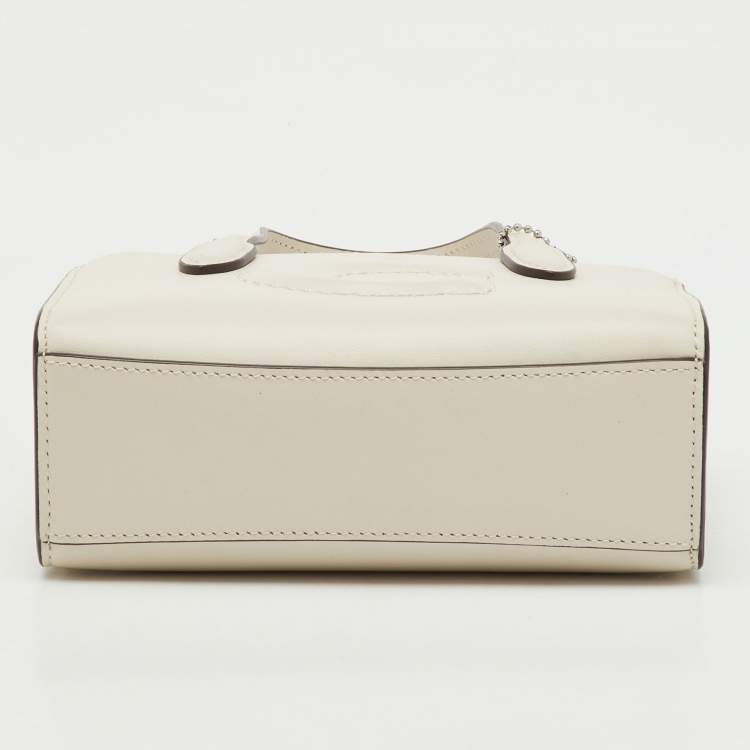 مملوكة مسبقًا Coach White Leather Mini Nina Tote