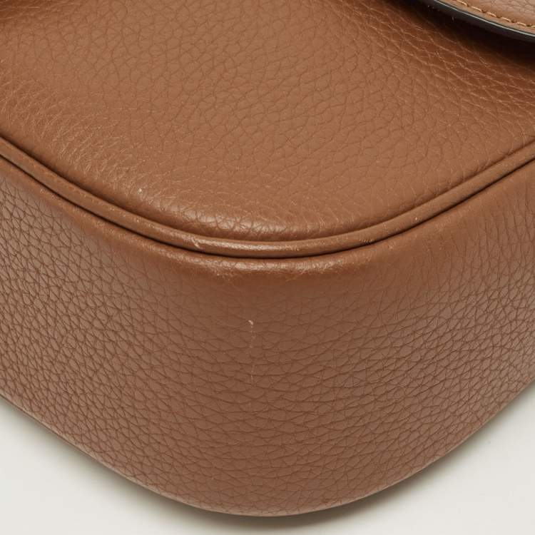 Pre Owned Coach Brown Leather Amelia Saddle Crossbody Bag