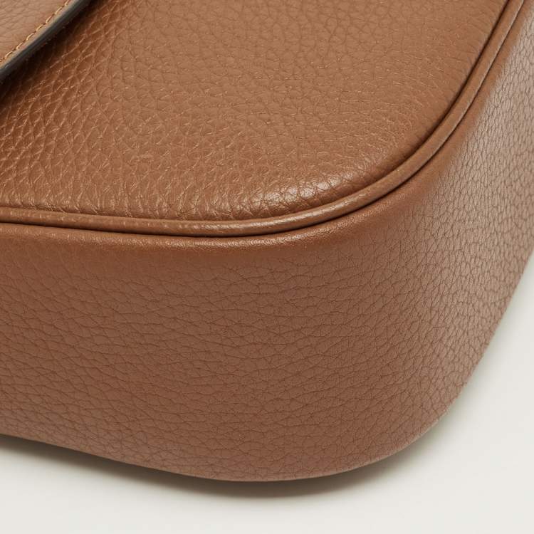 Pre Owned Coach Brown Leather Amelia Saddle Crossbody Bag