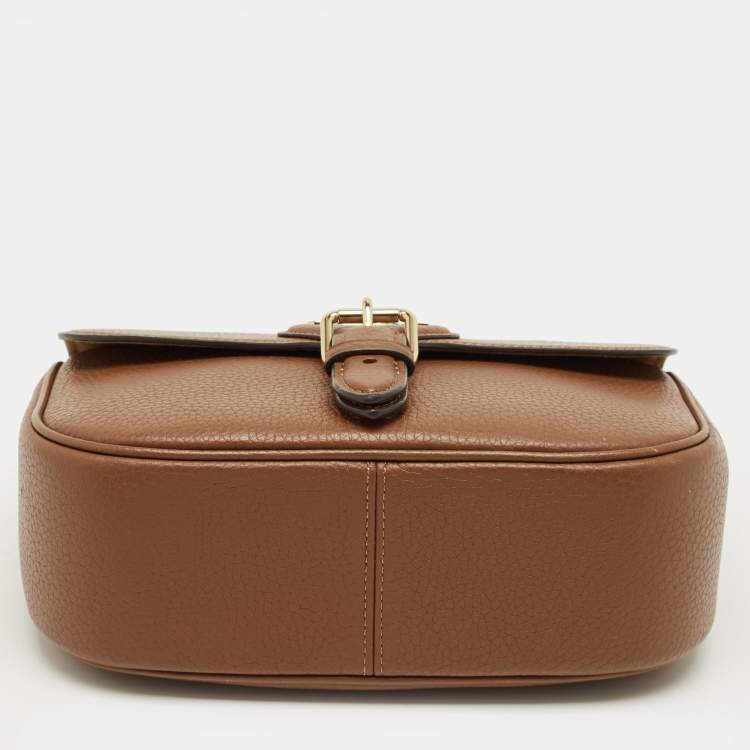 Pre Owned Coach Brown Leather Amelia Saddle Crossbody Bag