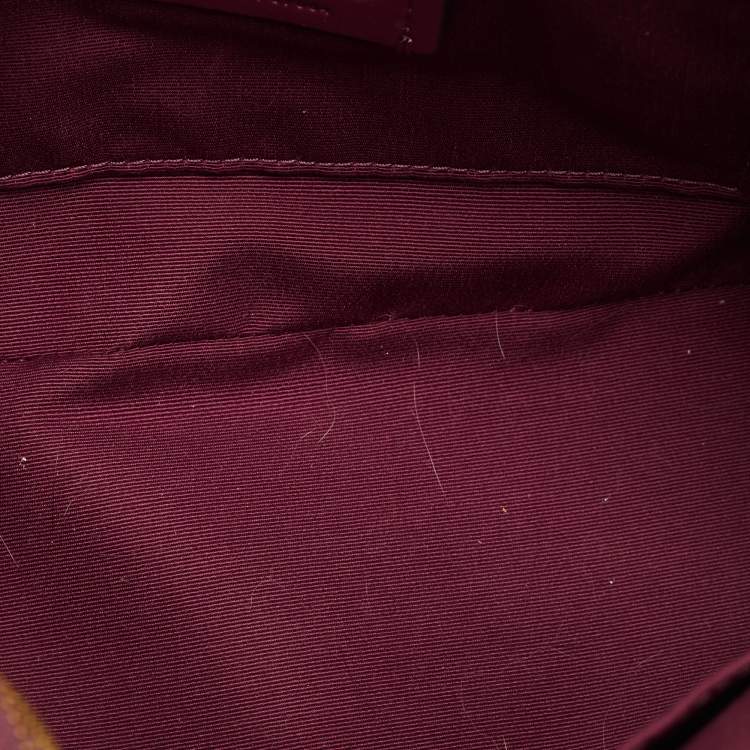 Pre Owned Coach Fuchsia Leather Mini Party Cat Sierra Satchel