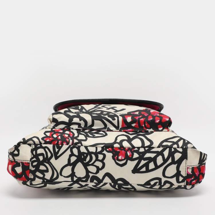 Pre Owned Coach Multicolor Graffiti Fabric Poppy Crossbody Bag