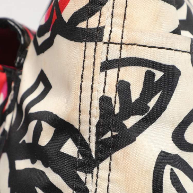 Pre Owned Coach Multicolor Graffiti Fabric Poppy Crossbody Bag