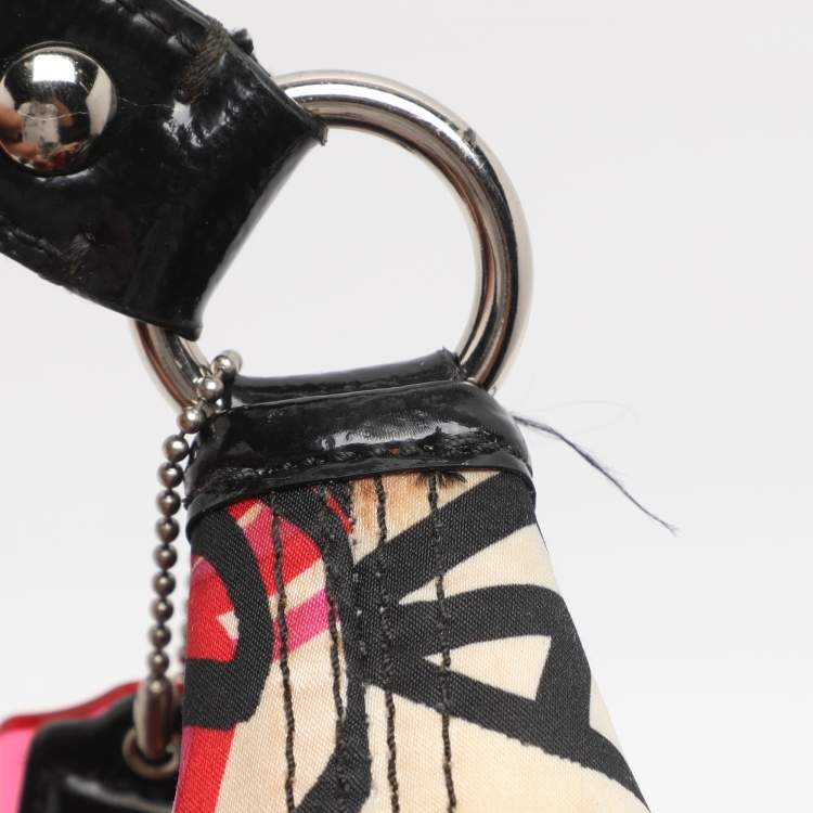 Pre Owned Coach Multicolor Graffiti Fabric Poppy Crossbody Bag