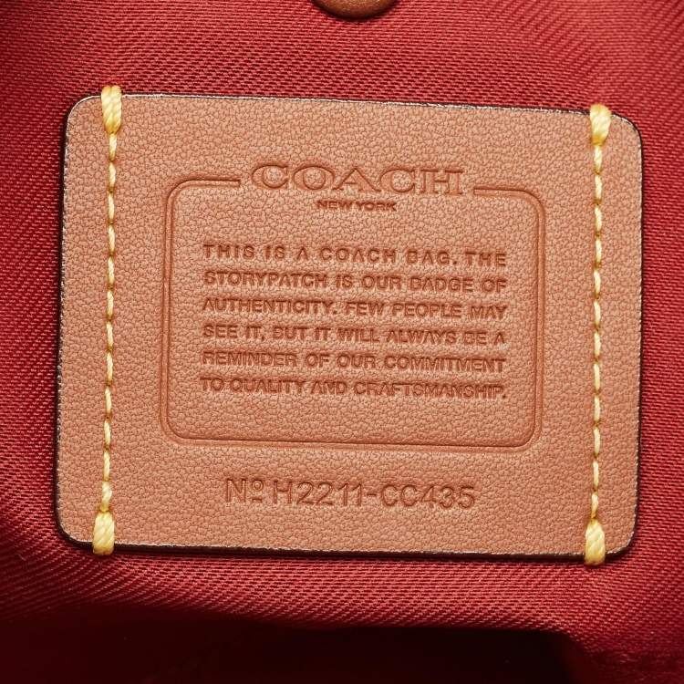 Pre Owned Coach Red Leather Cary Hobo