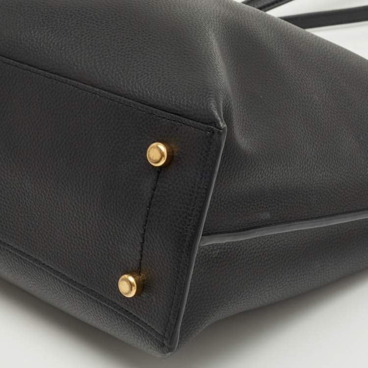 Pre Owned Coach Black Leather Willow Tote