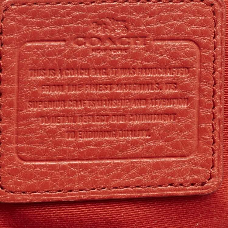 Pre Owned Coach Red Leather Small Kelsey Satchel