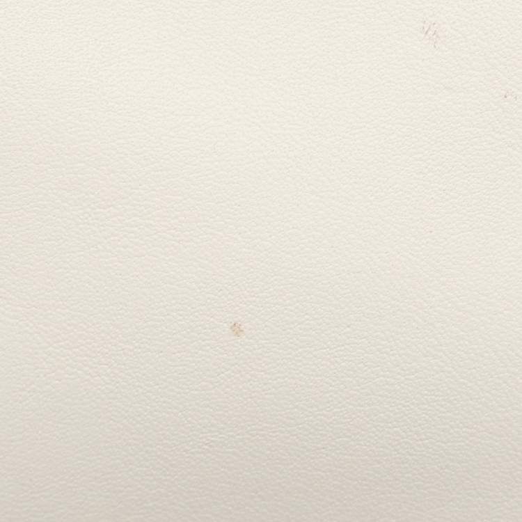 Pre Owned Coach White/Blue Leather Daisy Spectator Mia Satchel