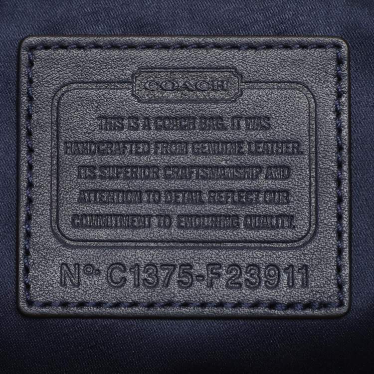 Pre Owned Coach White/Blue Leather Daisy Spectator Mia Satchel