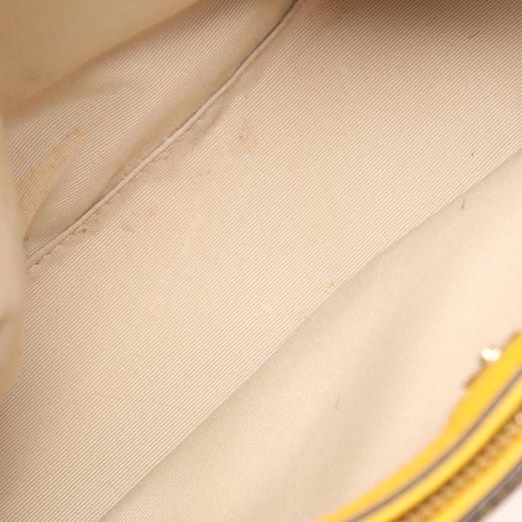 Pre Owned Coach Yellow Leather Mini Christie Carryall Satchel