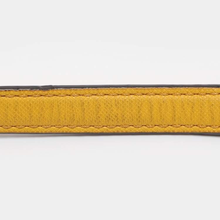 Pre Owned Coach Yellow Leather Mini Christie Carryall Satchel