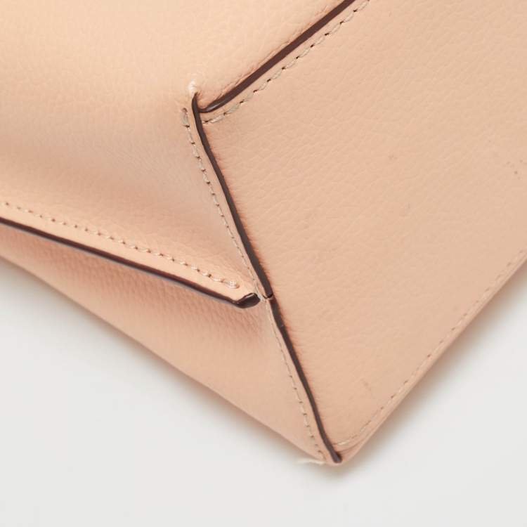 Pre Owned Coach Mollie 25 Orange Leather Tote